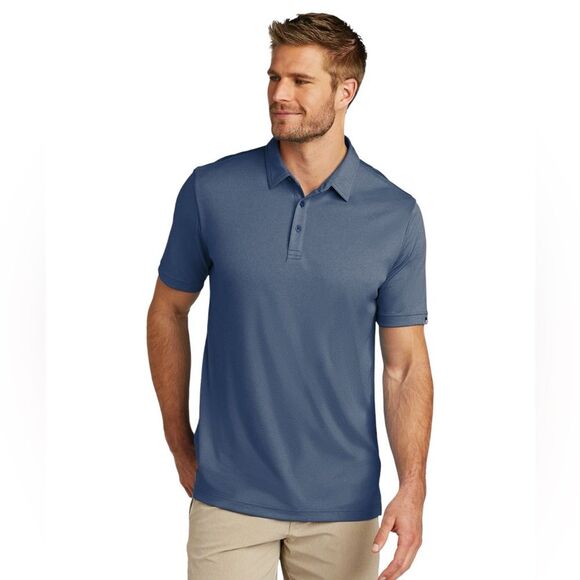 Travis Mathew Coto Performance Polo Vintage Indigo/Black Size S - Picture 1 of 12